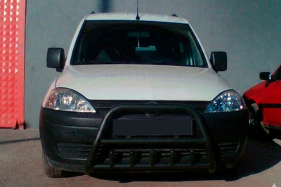 Кенгурятник WT003 Black (нерж) для Opel Combo 2002–2012 гг