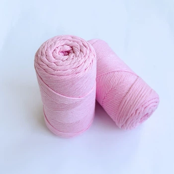 Шпагат для декору YarnArt twisted macrame 3mm 250г рожевий (№762)