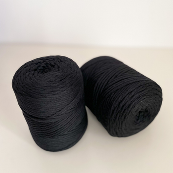 Шпагат для макраме YarnArt twisted 4мм 500г чорний (№750)