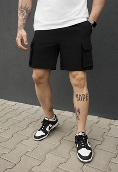 Шорты Мужские Стаф Черные Карго Спортивные Staff Cargo Black XL (389524)