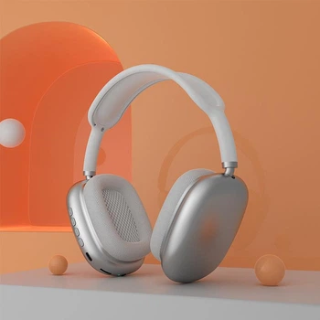 Беспроводные наушники Macaron P9 Max Bluetooth с микрофоном белые