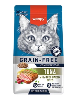 Сухой беззерновой корм Wanpy Adult Cat Grain Free Tuna для кошек с тунцом 1.5 кг