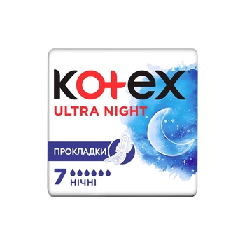 Гігієнічні прокладки Kotex Ultra Night 7 шт. (5029053540108)