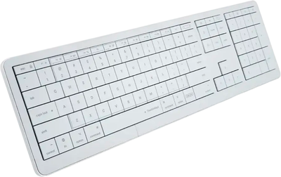 Klawiatura przewodowa Clevetura CLVX 1 Touch-On-Keys AI Wireless White (CL20RA12NW0US)