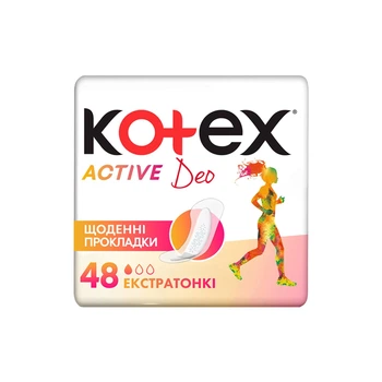 Щоденні прокладки Kotex Active Deo Extra Thin 48 шт. (5029053547886)