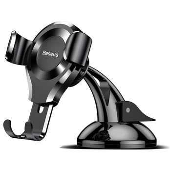 Автодержатель для телефона Baseus Osculum Type Gravity Car Mount SUYL-XP01, гравитационный держатель на панель/лобовое стекло, черный