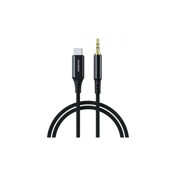 Кабель мультимедійний AUX USB-C to TRS Audio 3.5mm M/M DAC Chip 96kHz 1.0m black Choetech (AUX006)