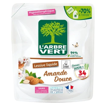 Гель для прання L'Arbre Vert Солодкий мигдаль запасний блок 1.53 л (3450601046452)