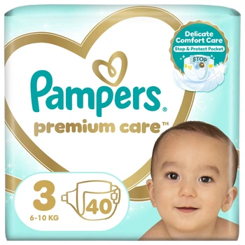 Підгузок Pampers Premium Care Midi Розмір 3 (6-10 кг) 40 шт (8001090379337)