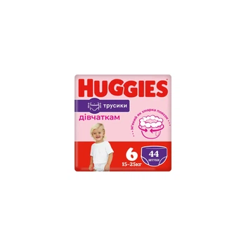 Підгузки Huggies Little Movers/Pants 6 (15-25 кг) для дівчинки 44 шт (5029053547664)