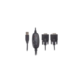 Перехідник USB 2.0 to 2хCOM (9+25pin) 1.4m Viewcon (VE591)