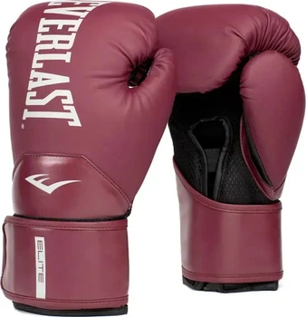 Боксерські рукавиці Everlast ELITE 2 BOXING GLOVES 14 унцій, бордові