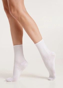 Шкарпетки жіночі бавовняні в рубчик Giulia WS3 FASHION 060 36/40 White-white