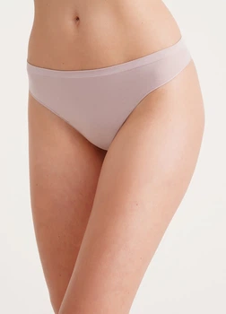 Трусики стрінги жіночі безшовні Giulia STRING BRIEFS COLOR L/XL Pink-burnished lilac