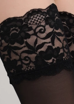 Панчохи на силіконовій резинці Giulia PASSION HOLD-UPS 20 3/4 Black-nero