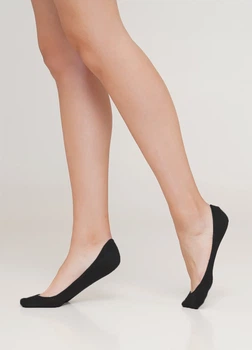 Шкарпетки слідки жіночі з перфорацією Giulia WF1 BALLERINA COMFORT [WFP/SkR-cl] 36/40 Black-black
