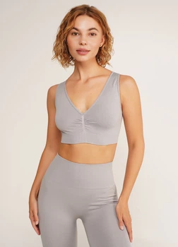 Безшовний жіночий топ з ефектом push-up з мікрофібри Giulia TOP SHAPE S/M Grey-griffin