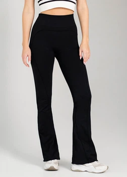 Жіночі легінси кльош з push-up ефектом Giulia Flexing leggins «Sculpt Flare» YZ168 M Black-black