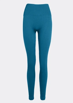 Жіночі безшовні легінси в рубчик з моделюючим швом Giulia FLEXING LEGGINGS POWER S/M Blue-lyons blue