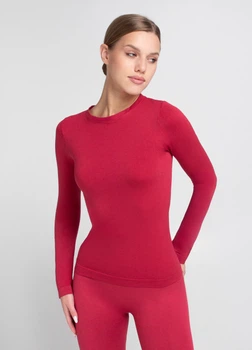 Жіноча безшовна футболка з мікрофібри з довгим рукавом Giulia LONGSLEEVE 01 L/XL Bordo-winterberry