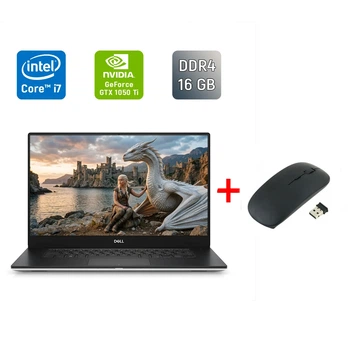 Игровой ноутбук Dell XPS 15 9570 / 15.6" (1920x1080) IPS / Intel Core i7-8750H (6 (12) ядер по 2.2 - 4.1 GHz) / 16 GB DDR4 / 512 GB SSD / nVidia GeForce GTX 1050 Ti, 4 GB GDDR5, 128-bit / HDMI / Windows 10 б/у + Подарок Беспроводная мышь / USB