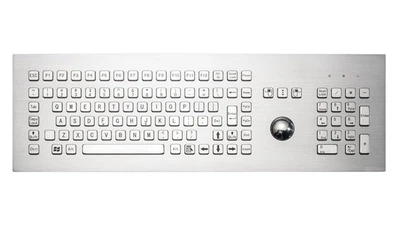 Промышленная антивандальная клавиатура Davo D-8605 USB с трекболом и Num Pad, IP65, Серебристая (DAV-8605-MECH)