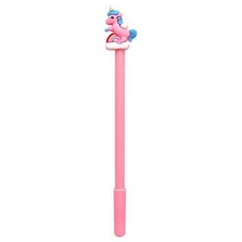 Дитяча гелева ручка "Єдиноріг" Bambi 016(Pink) синій, 17,5 см