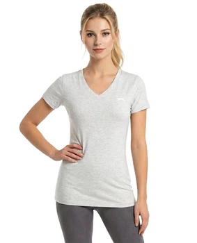 Футболка женская базовая Slazenger 67645402 S серая (2676454023506)