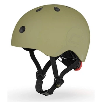 Шлем Scoot&Ride оливковий з ліхтариком 51-53см (SR-190605-OLIVE)