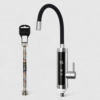 Проточный водонагреватель Wezer G9TC 3.3 кВт с гибким изливом, дисплеем и регулировкой температуры 30-55°C (1055378)