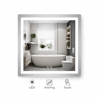 Зеркало настенное Lidz Kubis KU2 700x800 мм с LED-подсветкой, Touch, антизапотеванием и диммером (48447)