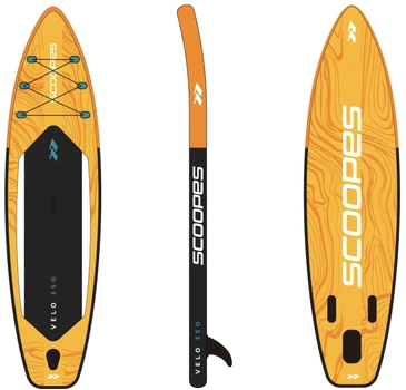 Nadmuchiwana deska SUP LAGO 320 cm – zestaw z akcesoriami Żółta (5901924246923)