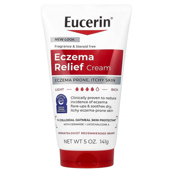 Крем от экземы Eucerin "Eczema Relief Body Cream" для сухой, раздраженной и поврежденной кожи тела (141 г)