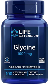 Амінокислота Life Extension Гліцин 1000 мг капсули 100 капсул (737870166917)