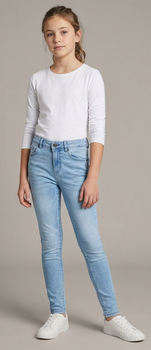 Джинси pepperts для дівчинки super skinny fit, блакитний, розмір 152 (11-12 років)
