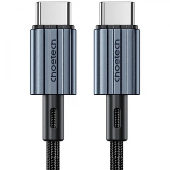 Дата кабель USB-C to USB-C 1.2m 60W braided black Choetech (XCC-1014)