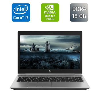 Мобільна робоча станція Б-клас HP ZBook 15 G5 / 15.6" (1920x1080) IPS / Intel Core i7-8850H (6 (12) ядра по 2.6 - 4.3 GHz) / 16 GB DDR4 / 512 GB SSD / nVidia Quadro P1000, 4 GB GDDR5, 256-bit / TouchID / WebCam / HDMI б/в