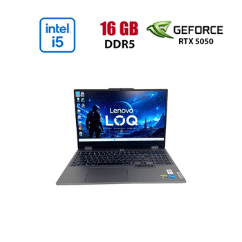 Игровой ноутбук Lenovo LOQ 15IRX10 / 15.6" (1920x1080) IPS / Intel Core i5-13450HX (10 (16) ядер по 2.4 - 4.6 GHz) / 16 GB DDR5 / 512 GB SSD NVMe / nVidia GeForce RTX 5050, 8 GB GDDR7, 128-bit / WebCam б/у