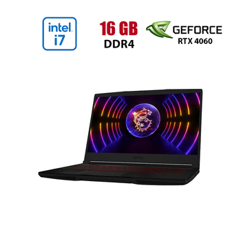 Ігровий ноутбук MSI GF63 Thin 12VF-859NEU / 15.6" (1920x1080) IPS / Intel Core i7-12650H (10 (16) ядер по 3.5 - 4.7 GHz) / 16 GB DDR4 / 512 GB SSD / nVidia GeForce RTX 4060, 8 GB GDDR6, 128-bit / WebCam б/в