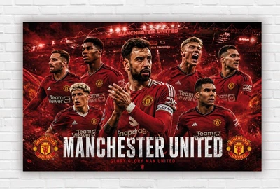 Паперовий плакат. "Манчестер Юнайтед. Мanchester United", 110х75 см