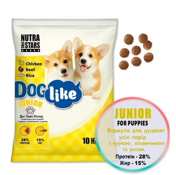 Dog Like Junior 10 кг — сухой корм для щенков всех пород