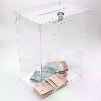 Ящик для сбора денег и анкет 210х300х150 с замком (кэш бокс) Объем 9.5 л