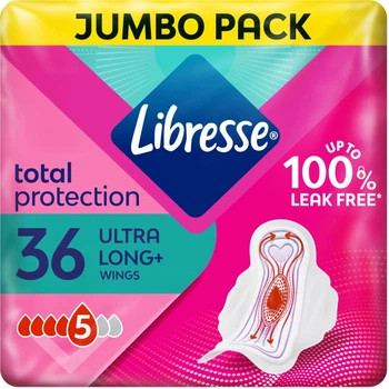 Прокладки гигиенические Libresse Ultra Long Удлиненные 5 капель 36 шт (7322540536836)