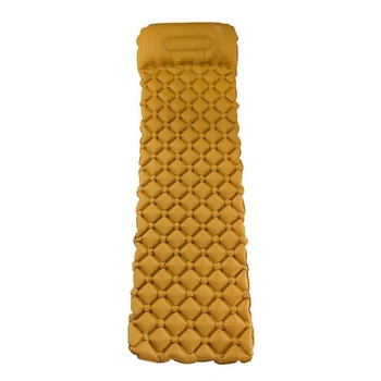 Туристичний надувний карімат з помпою Матеріал: 40D Nylon + TPU 195*56 Жовтий HDSYR_1187