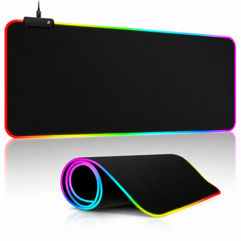 Игровая поверхность с подсветкой, коврик для мышки с подсветкой Fantech MPR800s RGB Black 70x30см HDSYR_267