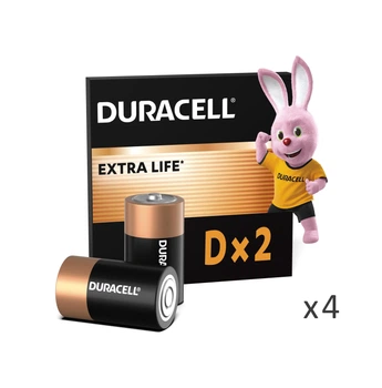 Набір Лужні батарейки Duracell D (LR20) MN1300 2 шт (5000394076730) 4 упаковки