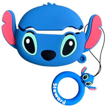 Силиконовый чехол Alitek для наушников Samsung Galaxy Buds 3 / 3 Pro + карабин Стич