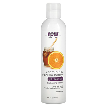 Очищающий гель для умывания NOW Foods Solutions "Gel Cleanser" витамин С и мед манука (237 мл)