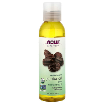 Органическое масло жожоба NOW Foods, Solutions "Organic Jojoba Oil" для кожи, тела и волос (118 мл)