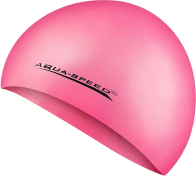Шапка для плавания Aqua Speed розовый 100% силикон унисекс для бассейна головной убор